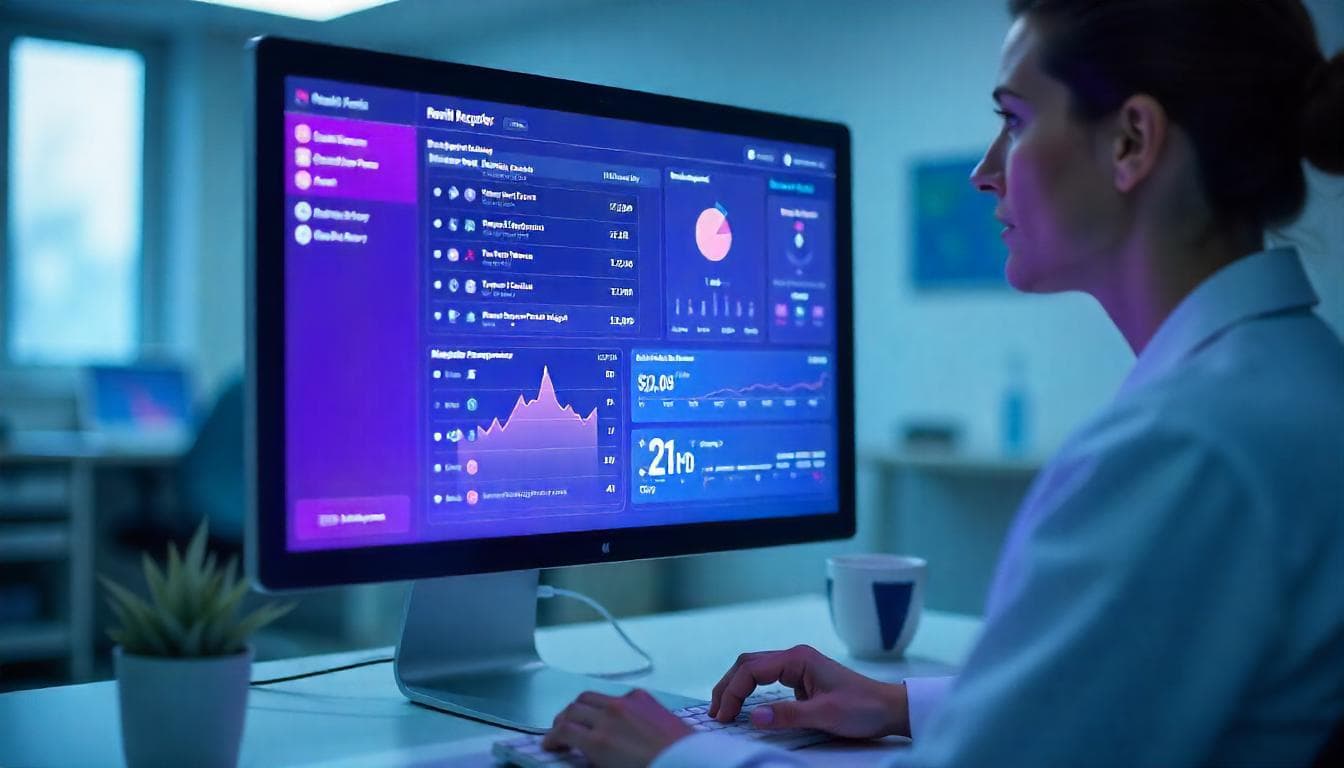 A wellness lead reviewing team figures
